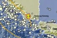 Titik Gempa yang mengguncang Tanggamus, Kamis 29 Mei 2025 | BMKG.