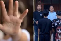 Kolase foto ilustrasi pencabulan anak dan dua tersangka pembawa kabur remaja Lampung Barat setelah ditangkap Polisi, Minggu 4 Mei 2025 | 