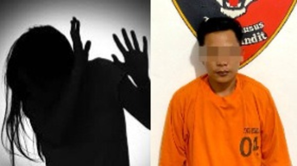 Kolase foto ilustrasi penganiayaan dan tersangka yang ditangkap polisi | Dok. Humas Polres Lampung Tengah.