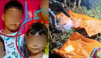Kolase foto dua anak yang diduga menjadi korban pembunuhan dan saat jasadnya ditemukan, Rabu 14 Mei 2025, malam | Ist.
