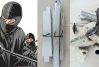 Kolase foto ilustrasi pembobolan SMPN 2 Talang Padang dan barang bukti yang berhasil diamankan polisi, Kamis 29 Mei 2025.