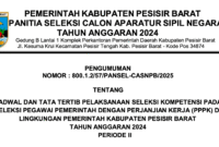 Pengumuman Seleksi PPPK Tahun 2024 Tahap II Kabupaten Pesisir Barat.
