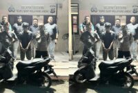 Kolase foto tersangka RK setelah ditangkap sebelum dijebloskan ke sel tahanan Polsek Pugung | Dok. Humas Polres Tanggamus.