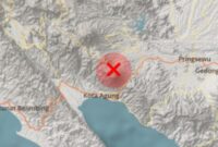 Tangkapan Layar Titik Koordinat Gempa.