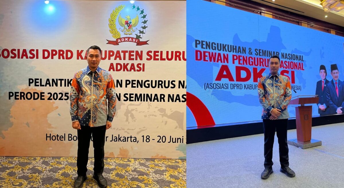 Ketua DPRD Tanggamus, Agung Setyo Utomo usai dilantik menjadi Ketua Bidang Publikasi Publik DPN  APKASI di Jakarta, Rabu 19 Juni 2025 | Ubay/Media Prioritastv.com.