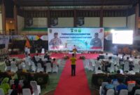Penutupan Badminton Kapolres Tanggamus Cup 2025 di GOR Kota Agung, Kamis 19 Juni 2025, malam | Dok. Humas Polres Tanggamus.