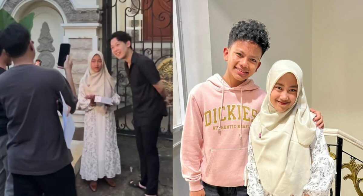 Kolase foto saat Azizah bertemu Willie Salim dan Farel di Jakarta | Dok. Facebook Dedi Irawan II.