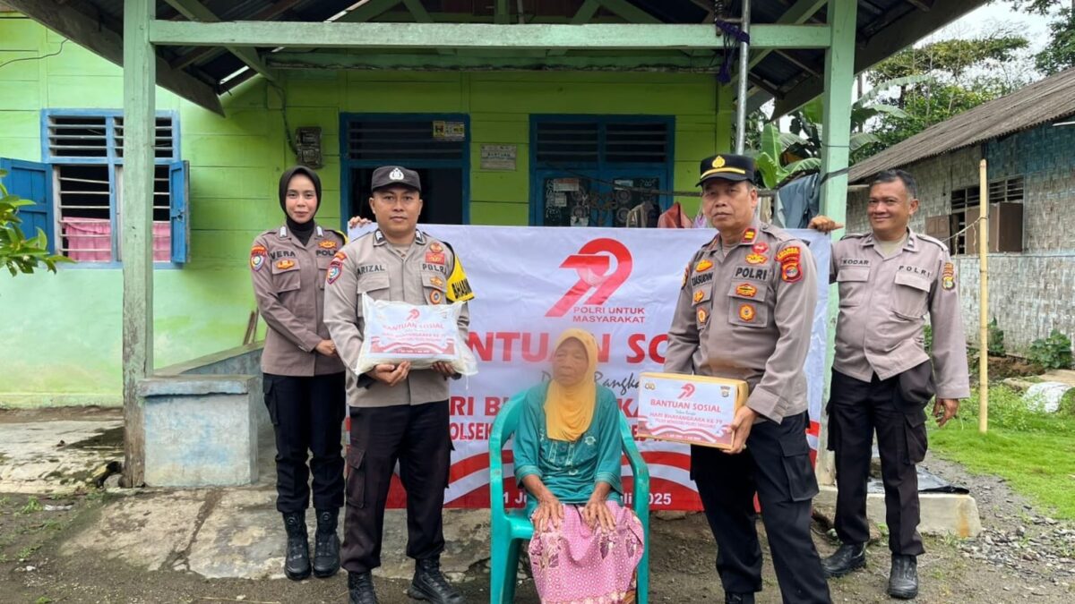 Penyerahan Batuan Sosial oleh Polsek Wonosobo, Selasa 24 Juni 2025 | Dok. Humas Polres Tanggamus.