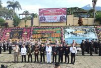 Foto bersama Kapolres Tanggamus dan Forkopimda usai Upacara Peringatan Hari Bhayangkara ke 79, Selasa 1 Juli 2025 | Dok. Humas Polres Tanggamus.
