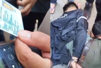 Kolase foto KTP yang memperlihatkan identitas diduga milik salah satu pelaku dan saat keduanya menghadap tanah usai ditangkap massa, Jumat 11 Juli 2025 | Dok. Tangkapan Layar Video.