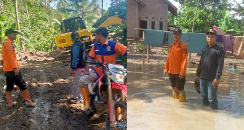 BPBD Tanggamus saat melaksanakan kegiatan paska bencana di wilayah Kecamatan Bulok | Dok. BPBD Tanggamus.