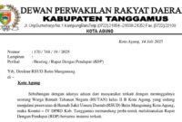 Undangan Hearing/RDP DPRD Tanggamus dengan RSUD Batin Mangunang, Senin 14 Juli 2025 | Ist.