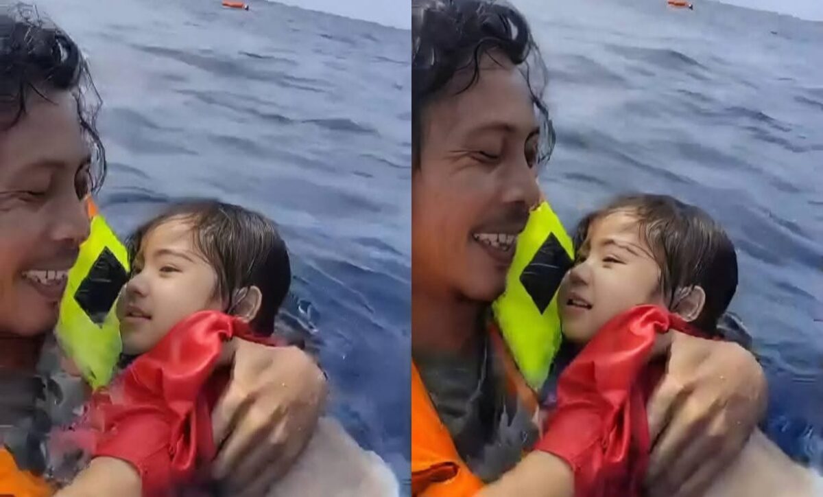 Abdul Rahman Agu, salah satu penumpang kapal yang viral setelah videonya tersebar luas di media sosial saat menolong anak hingga selamat, Minggu 20 Juli 2025 | Dok. Tangkapan Layar Video.