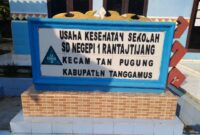 Papan nama SD Negeri 1 Rantautijang, Kecamatan Pugung, Kabupaten Tanggamus. (Davit/Prioritastv.com)