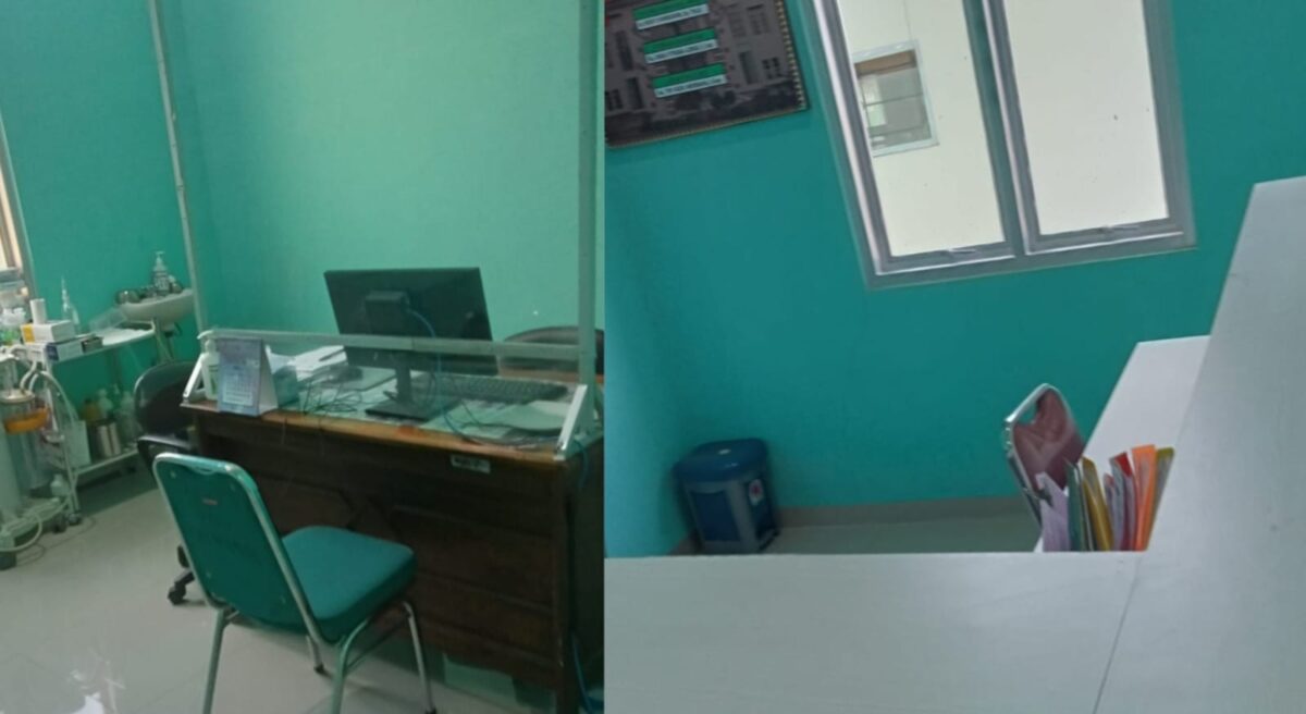 Ruang pelayanan poli THT RSUD Batin Mangunang saat belum terdapat perawat maupun dokter, Jumat 25 Juli 2025 | Dok. Maryadi.