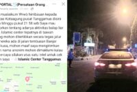 Kolase foto informasi warga di Media sosial dan saat Polsek Kota Agung mendatangi jalan Islamic Center Kota Agung, Sabtu 26 Juli 2025 | Dok. Humas Polres Tanggamus.