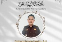 Flyer Kejaksaan Negeri Tanggamus Informasi Meninggalnya Kasi Pidsus, Fathurrohman Hakim, S.H. | Ist.