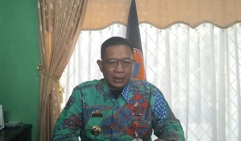 Kalak BPBD Tanggamus Irvan Wahyudi saat memberikan keterangan pers kepada Media Prioritastv.com | Herdi/Media Prioritastv.com.