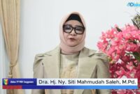 Ketua Tim Penggerak PKK Kabupaten Tanggamus, Hj. Siti Mahmudah Saleh saat mengucapkan Selamat Hari Anak Nasional Tahun 2025 | Dok. Kominfo Tanggamus.