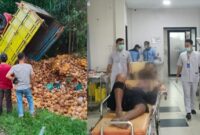 Kolase foto saat polisi melakukan pemeriksaan TKP dan saat melihat korban di rumah sakit, Senin 4 Agustus 2025 | Dok. Humas Polres Tanggamus.