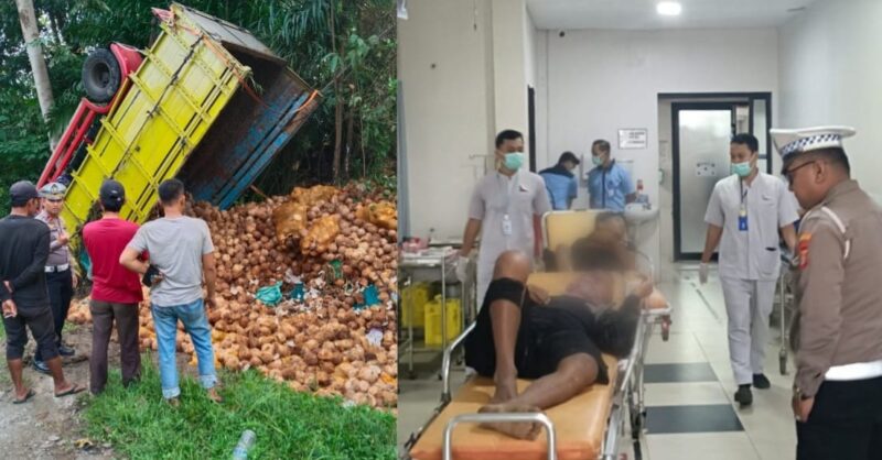 Kolase foto saat polisi melakukan pemeriksaan TKP dan saat melihat korban di rumah sakit, Senin 4 Agustus 2025 | Dok. Humas Polres Tanggamus.