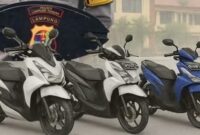 Sepeda motor yang diamankan Polres Lampung Tengah | Ist.
