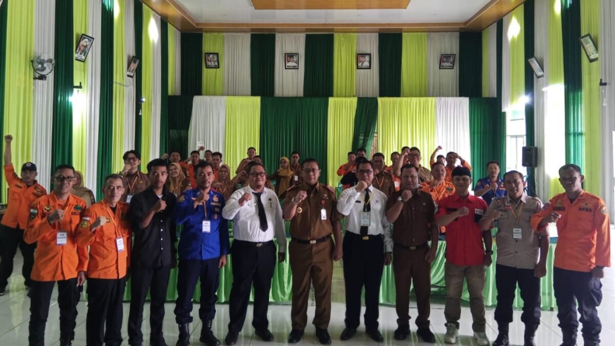 BPBD Tanggamus usai melaksanakan program SMART yang digelar di Gedung NU Gisting, Selasa 12 Agustus 2025 | Herdi/Media Prioritastv.com.