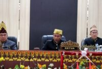 Ketua DPRD Tanggamus Agung Setio Utomo saat membuka rapat paripurna Istimewa Peringatan HUT ke 80 Republik Indonesia, Jumat 15 Agustus 2025 | Herdi/Media Prioritastv.com.