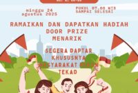 Flyer Jalan Sehat Pekon Tekad yang diterima Media Prioritastv.com | Ist.