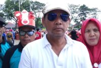 Lurah Kuripan Kota Agung, Tanggamus saat memberikan keterangan saat Karnaval HUT 80 RI di Kota Agung, Selasa 19 Agustus 2025 | Herdi/Media Prioritastv.com.