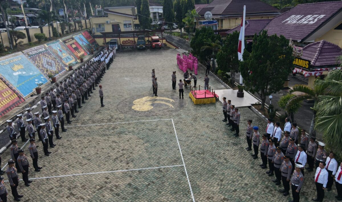 Upacara Sertijab di Polres Tanggamus, Jumat 22 Agustus 2025 | Dok. Humas Polres Tanggamus.