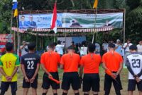 Pembukaan perdana pertandingan bola sepak mini di Pekon Kalimiring, Kota Agung Barat, Tanggamus, dalam rangka HUT Sergap7 dan Sergap86, Jumat 22 Agustus 2025, siang | Herdi/Media Prioritastv.com.