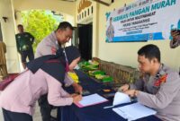 Penjualan Beras murah di Polsek Cukuh Balak, Tanggamus, Selasa 26 Agustus 2025 | Dok. Humas Polres Tanggamus.