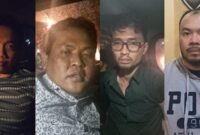 Empat aktor intelektual penculikan-pembunuhan kacab bank BRI Cempaka Putih Jakarta, M. Ilham Pradipta (37). Salah satunya Dwi Hartono (paling kiri) yang merupakan pengusaha dan motivator | Dok : Polda Metro Jaya.