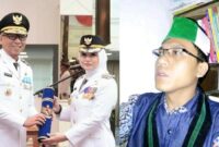 Kolase foto Bupati Pesawaran Nanda Indira usai dilantik Gubernur Lampung dan Aktivis Mulang Pekon Tanggamus, Syolahudin Magad | Ist.