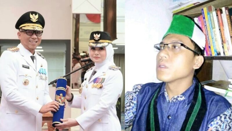 Kolase foto Bupati Pesawaran Nanda Indira usai dilantik Gubernur Lampung dan Aktivis Mulang Pekon Tanggamus, Syolahudin Magad | Ist.