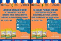 Kolase foto flyer GPM Bulog di Tanggamus Color Run 2025 | Ist.