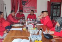 Rapat usulan calon Ketua DPD PDI Perjuangan Provinsi Lampung dalam rapat pleno yang digelar di sekretariat kantor DPC PDI-P Pringsewu, Sabtu 30 Agustus 2025, siang | Agus Salim/Media Prioritastv.com.