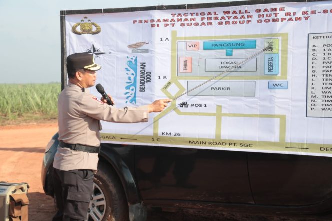 
 Polres Tulang Bawang Kerahkan Ratusan Personel Amankan Perayaan HUT RI ke-80 di PT SGC