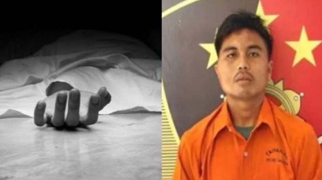 Kolase foto ilustrasi pembunuhan Paskibraka Diva dan tersangka Yunus yang berhasil ditangkap | Ist.