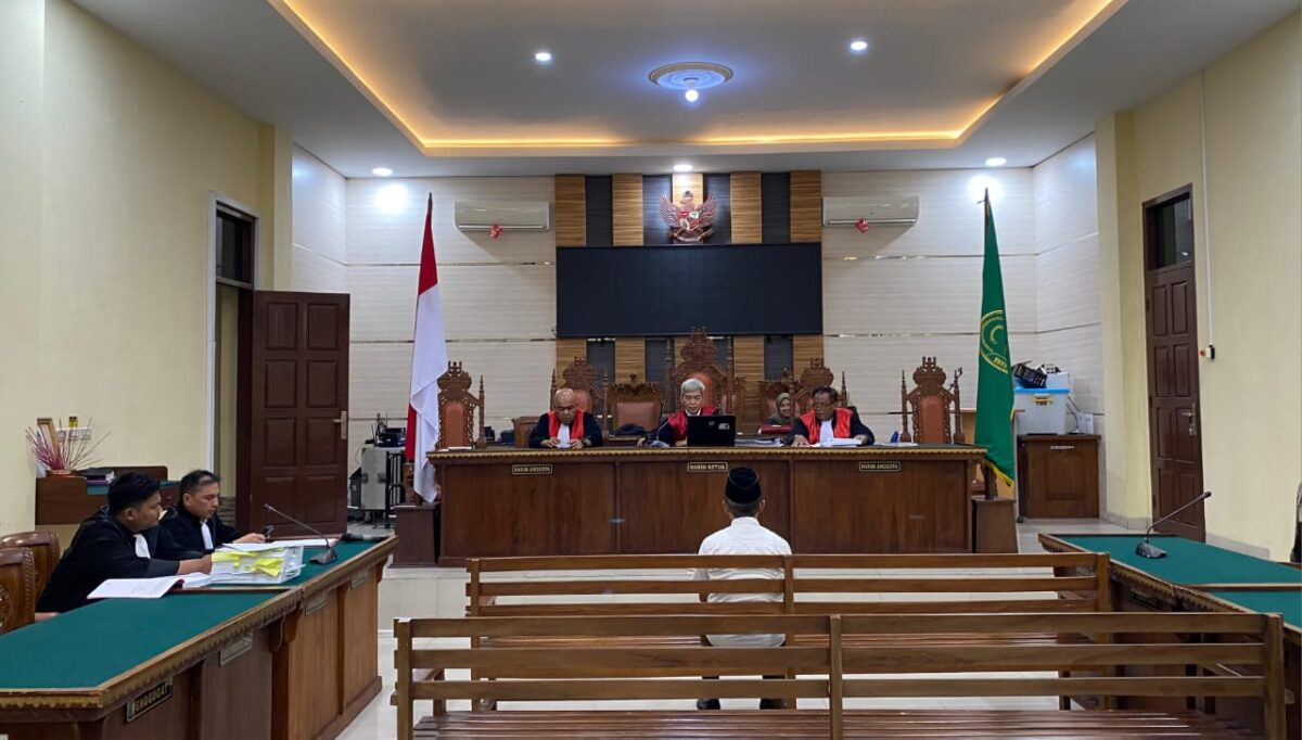 Proses persidangan vonis hakim kepada salah satu terdakwa korupsi LPTQ Pringsewu Tahun 2022 di PN Tipikor, Tanjung Karang, Rabu 3 September 2025 | Dok. Kejari Pringsewu.