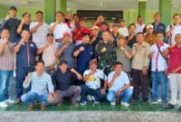 Foto bersama Dandim Tanggamus, Letkol Inf. Dwi Djunaidi Mulyono saat foto bersama dengan perwakilan organisasi wartawan Tanggamus, Jumat 5 September 2025 | Herdi/Media Prioritastv.com.
