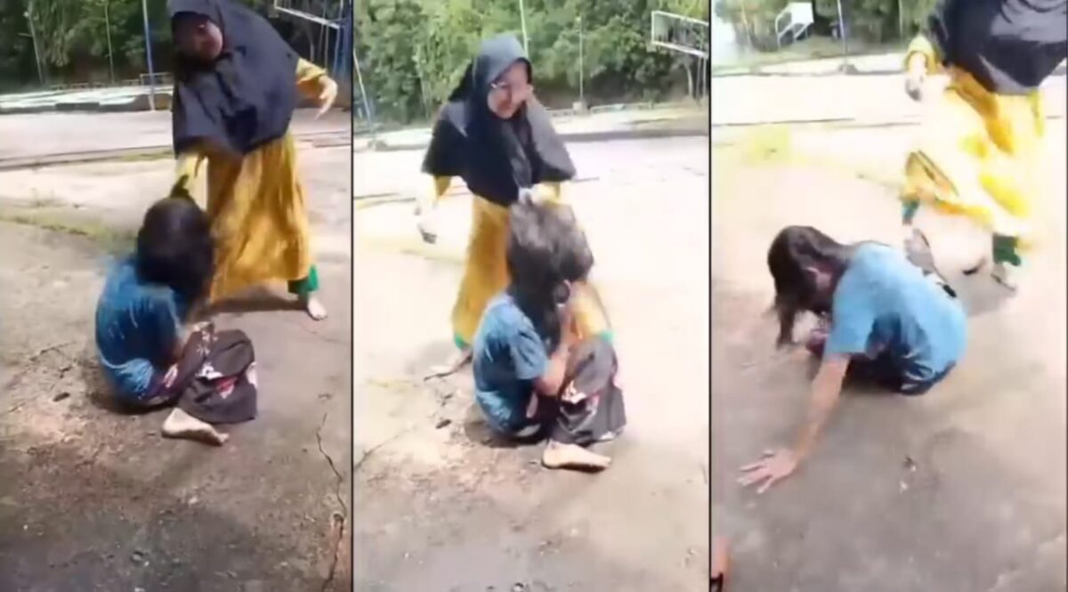Kolase foto penganiayaan remaja 17 tahun inisial K yang dilakukan oleh RA warga Desa Pauh, Kecamatan Moro, Kabupaten Karimun | Dok. Tangkapan Layar Video.