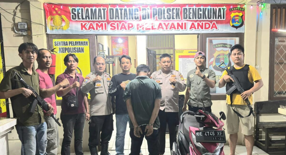 Tersangka HA yang berhasil ditangkap Polsek Bengkunat | Dok. Humas Polres Pesisir Barat.