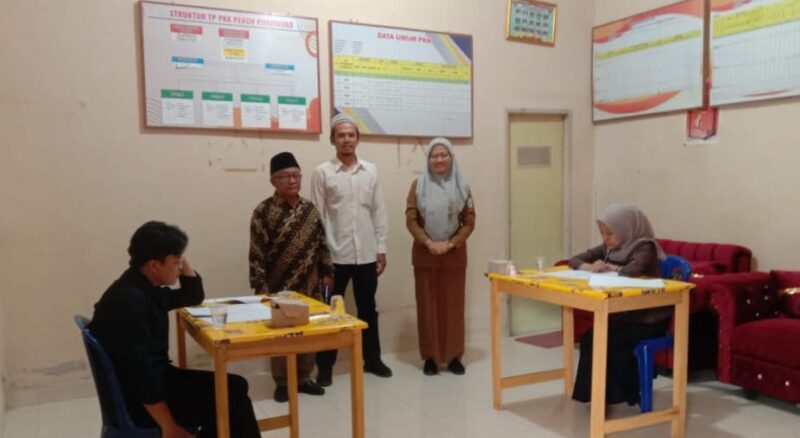 Kedua Peserta saat melaksanakan seleksi di Balai Pekon Podomoro, Pringsewu, Selasa 9 September 2025.
