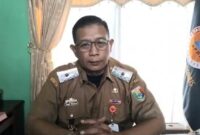 Kalak BPBD Tanggamus, Irvan Wahyudi saat memberikan keterangan di ruang kerjanya, Senin 15 September 2025 | Herdi/Media Prioritastv.com.
