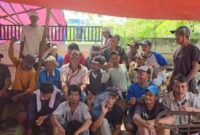 Ketua Granat Tanggamus, Provinsi Lampung, Agus Ciek, S.E saat bersama rekan-rekan seperjuangannya dahulu di Pasar Rengas Dengklok, Karawang Jawa Barat, Rabu 24 September 2025 | Dede Rusdi/Media Prioritastv.com.