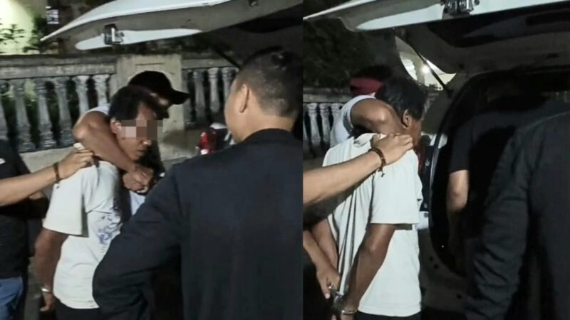 Tersangka saat ditangkap polisi di Bandar Lampung, Selasa 23 September 2025 | Ist.