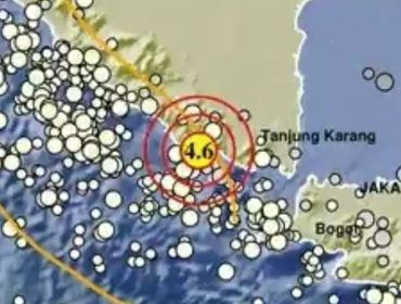 Titik gempa yang mengguncang Kota Agung, Tanggamus, Lampung, Jumat 26 September 2025, malam | Dok. BMKG.