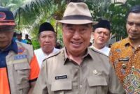 Bupati Tanggamus, H. Moh. Saleh Asnawi saat memberikan keterangan di Pekon Sidodadi, Semaka, Sabtu 27 September 2025 | Herdi/Media Prioritastv.com.